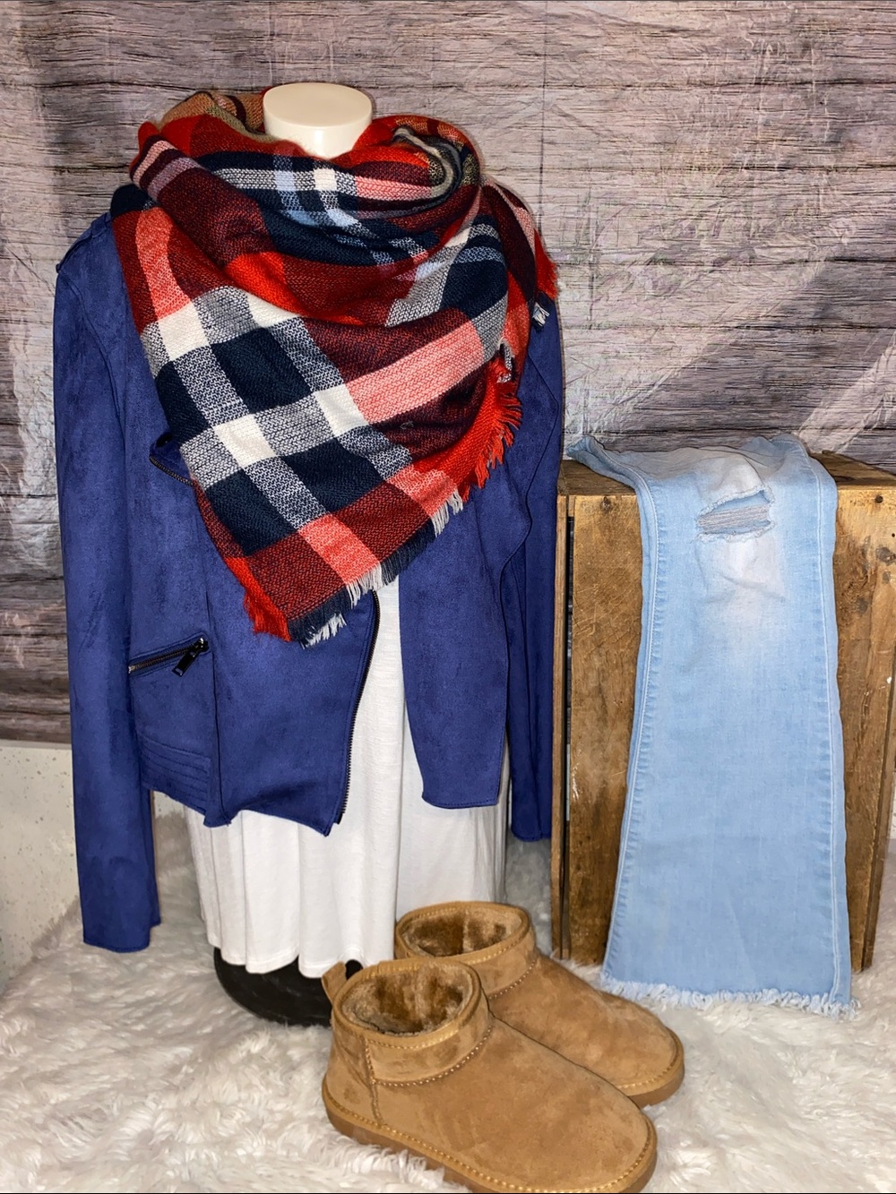 Collectioneighteen Plaid Blanket Scarf